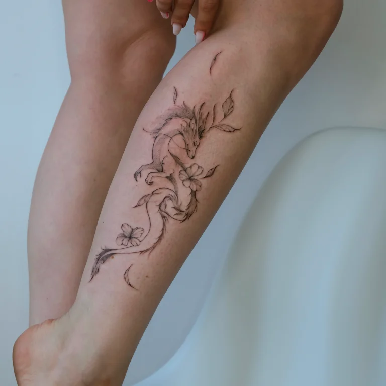 Leg tattoos are playful and stylish, perfect for wrapping your thigh, calf or shin in graceful, intricate designs.